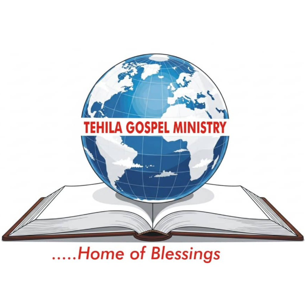 Tehila Gospel Ministries logo — globe on an open Bible